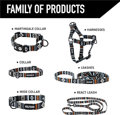 Wolfgang Heavy Duty Adjustable Dog Harness, Pull-Tested to Over 800 lbs for Walking & Training, NewMoon Print, Medium