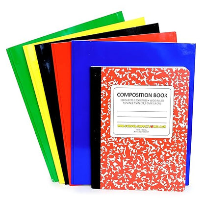 School Supply Boxes | Elementary School Case (4 Boxes) | Back to School Essentials Kit for Students & Teachers | Includes Wide-Ruled Paper Products, Crayons, Markers, Colored Pencils, & More
