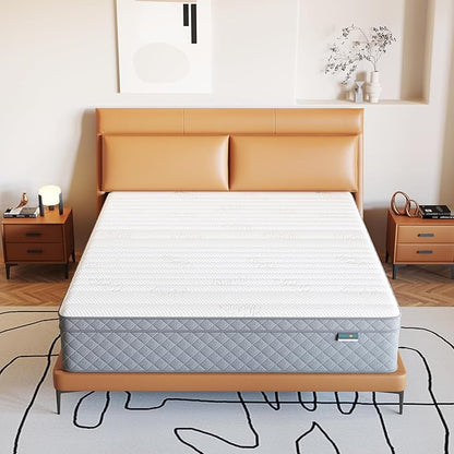Firm Full Mattress,12 Inch Cooling-Gel Memory Foam and Pocket Spring Hybrid Mattress in a Box, CertiPUR-US Certified, Firm