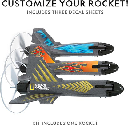 National Geographic Rocket Launcher - Motorized Air Rocket Toy with Patented Design, Launch up to 200 Feet, Outdoor Toys & Model Rockets, Gifts for Kids Ages 8-12, Space Toys