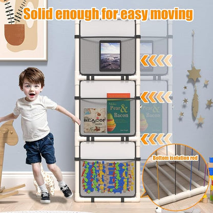 chinensis 2025 New Extra Large Stuffed Animal Storage Zoo-ABS Plushies Organizer with Colorful Bands and Limit Switches, Creative Display Shelf for Nursery, Playroom, Kid Room,Bedroom