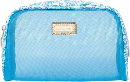 Lilly Pulitzer Clear Zipper Pouch, Cute Pencil Case for Adults, Travel Toiletry Bag, Small Pouch Bag for Supplies, Makeup or Toiletries, Just a Pinch