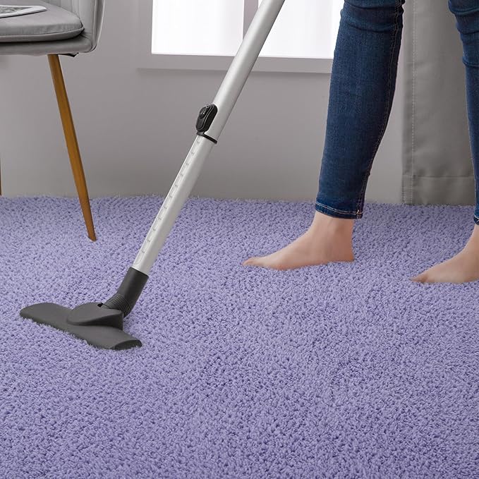 DweIke 5x7 Purple Area Rugs for Bedroom, Super Soft Living Room Rug, Thickened Memory-Foam Throw Carpet, Non-Slip and Washable Carpets for Kids Boys Girls Room Dorm Nursery Home Decor