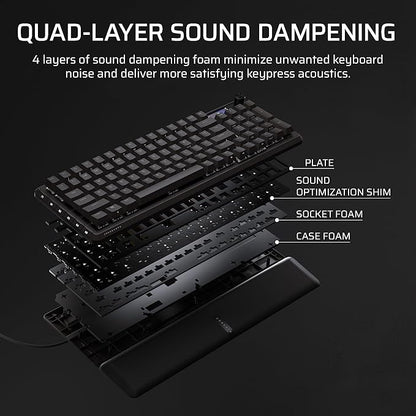 Corsair Vanguard 96 Wired Mechanical Gaming Keyboard – 96% Layout, MLX Fusion Tactile Switches, 8000Hz Polling, LCD Display, Virtual Stream Deck, G-Keys, SOCD Flashtap, QWERTY US – Black