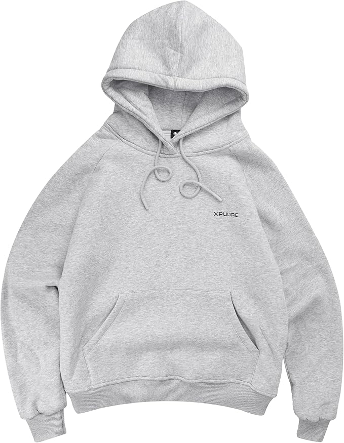 XPUDAC Matching Hoodie for Dogs and Humans Womens Hoodie Oversized Fleece Sweatshirts Long Sleeve Sweaters Pullover Fall Winter Clothes with Pocket, Grey, Medium