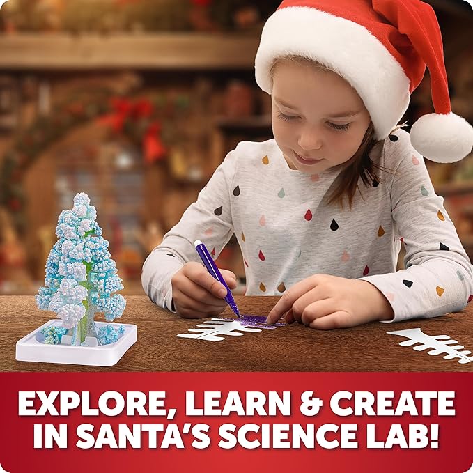 Blue Marble Santa's Christmas Science Workshop - Holiday STEM Kit for Kids with 5 Magical Experiments & 20 Bonus Activities, Educational Science Kit, for Kids Age 8 and Up