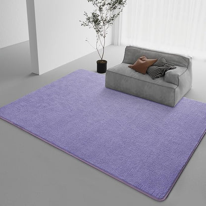 DweIke 5x7 Purple Area Rugs for Bedroom, Super Soft Living Room Rug, Thickened Memory-Foam Throw Carpet, Non-Slip and Washable Carpets for Kids Boys Girls Room Dorm Nursery Home Decor