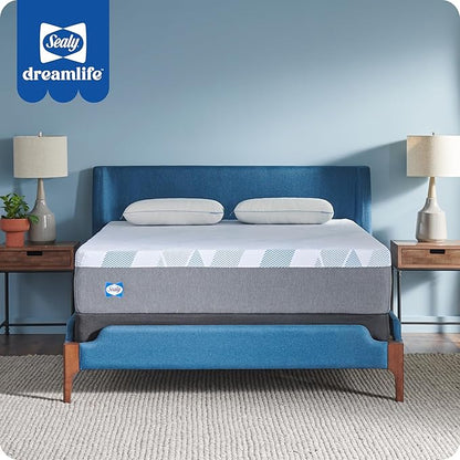 Sealy Dreamlife 12” Hybrid Mattress-in-a-Box, Twin XL, SealyComfort Gel Memory Foam, SealyResponsive Encased Coils, Surface-Guard Technology
