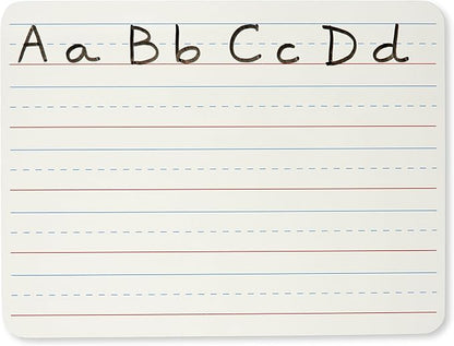 Charles Leonard Dry Erase Board, Two Sided, Lined/Plain, 9" x 12" (35120)