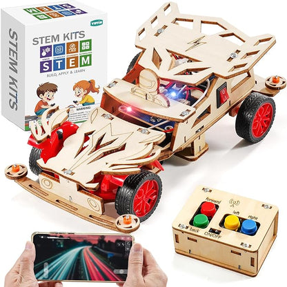 STEM Kits for Kids Age 8-10, STEM Toys for Boys 8-13, Remote Control Model Car Building Kits, Wood 3D Puzzles 8-12, Science Crafts Projects, Gifts for 8 9 10 11 12 13 14 Year Old Teen Boys Girls