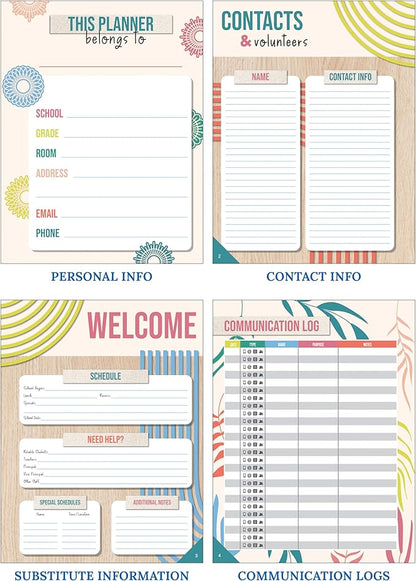 Carson Dellosa True to You Teacher Planner 2025-2026, Undated 8" x 11" Lesson Plan Book With Stickers, Class Schedule, Weekly Calendar School Supplies, Homeschool Essentials and Classroom Must Haves
