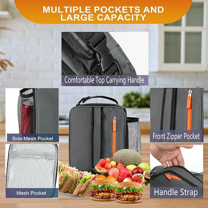 Lunch Box Insulated Lunch bag for Men Teen Kids Boys Adult Portable Stylish Small Lunchbox Special Design for Working Office school Picnic