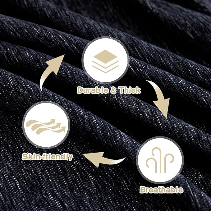 MYSKY HOME Couch Cover for Dogs, Washable Couch Covers for 3 Cushion Couch Sofa, Super Soft Chenille Sofa Slipcover, Non Slip, Furniture Protector, 71"x150", Navy Blue