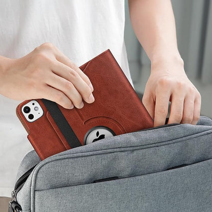 Fintie Rotating Case for iPad Pro 11-inch (M5) 2025 / (M4) 2024 - [Built-in Pencil Holder] 360 Degree Swiveling Smart Stand Protective Cover, Auto Sleep/Wake, Vintage Brown