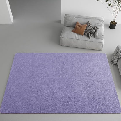 DweIke 6x9 Purple Area Rugs for Bedroom, Super Soft Living Room Rug, Thickened Memory-Foam Throw Carpet, Non-Slip and Washable Carpets for Kids Boys Girls Room Dorm Nursery Home Decor