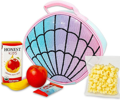 Disney The Little Mermaid Backpack and Lunch Box - Bundle with 16" Ariel Backpack, Lunch Bag, Pencil Holder, Water Bottle, Stickers, More | Little Mermaid School Bag for Girls Set