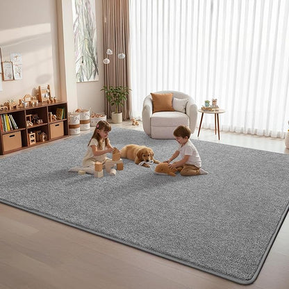 DweIke Rugs for Bedroom Living Room, 5x7 ft Grey Area Rug, Washable Memory Foam Indoor Carpet, Modern Non-Slip Ultra Soft Carpets for Kids Boys Girls Adults Nursery Dorm Home Decor