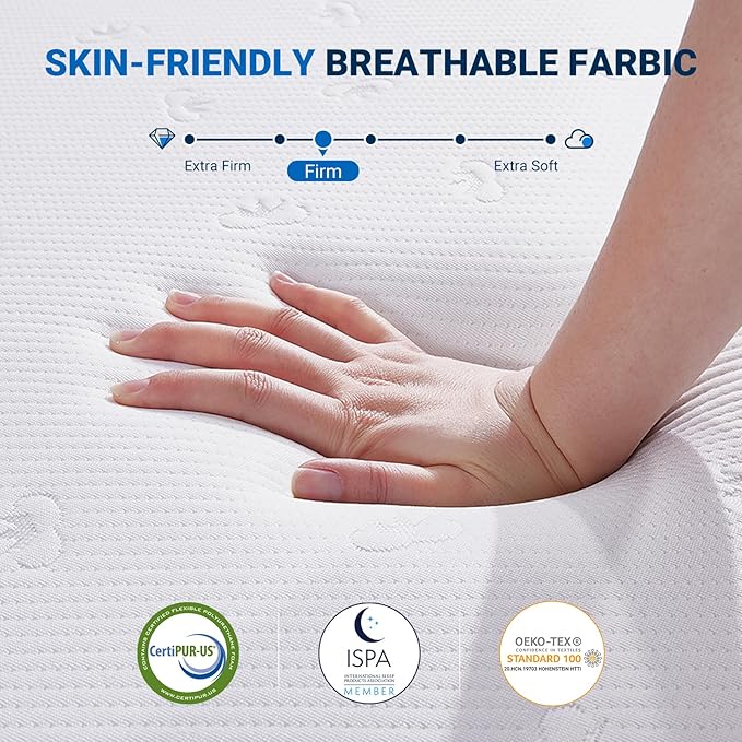 Avenco King Mattress, 14 Inch Memory Foam Mattress in a Box for Refresh Sleep & Pressure Relief, CertiPUR-US Certified Medium Firm King Size Mattresses