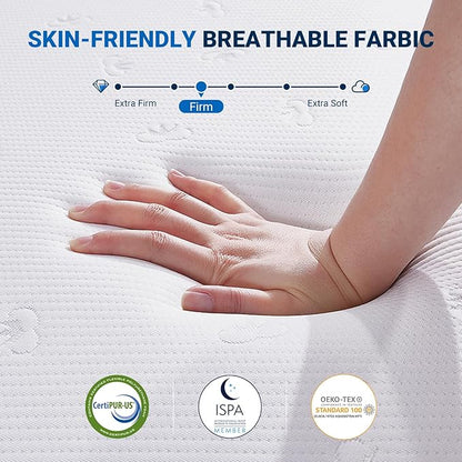 Avenco King Mattress, 14 Inch Memory Foam Mattress in a Box for Refresh Sleep & Pressure Relief, CertiPUR-US Certified Medium Firm King Size Mattresses