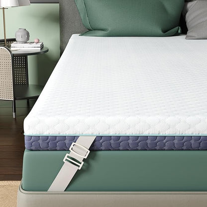 3 Inch Twin Mattress Topper for College Dorm, Memory Foam Bed Topper with Options for Back Pain Relief, Mattress Topper with 2-Sided Cover, CertiPUR Certified Dorm Bed