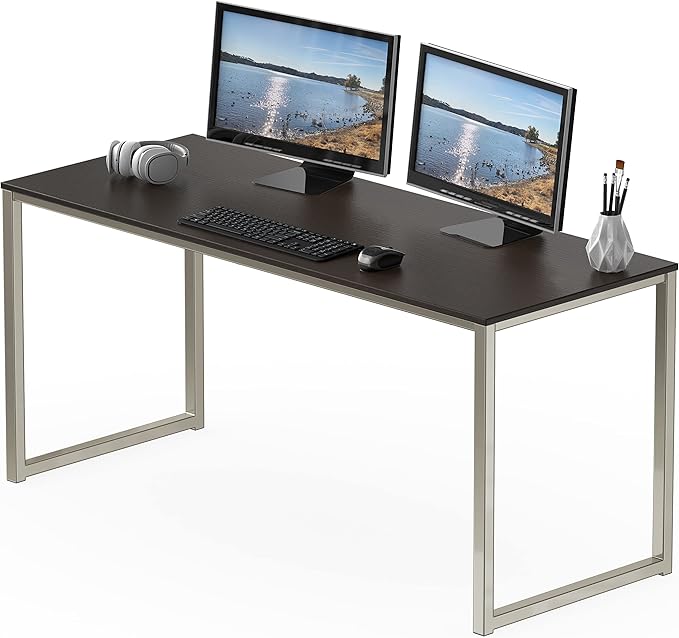 SHW Mission 55-Inch Home Office Computer Desk, Espresso