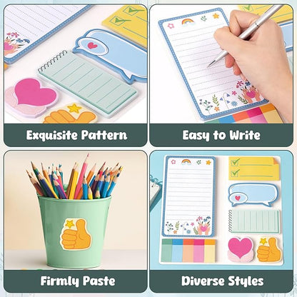B1ykin Cute Sticky Notes Set - School Counselor Advocate Support Empower Self-Stick Notes Pad, 550 Sheets Writing Memo Pages Sticky Notepad for Teacher Appreciation Gifts Office (School Counselor)