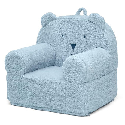 Delta Children babyGap Sherpa Bear Chair - Greenguard Gold Certified, Powder Blue