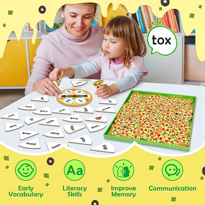 CVC Word Games Phonics Games for Kids, Learn to Read CVC Flash Cards Sight Word Reading Activities, Speech Therapy Toys Toddler Kindergarten Preschool Learning Educational Toys