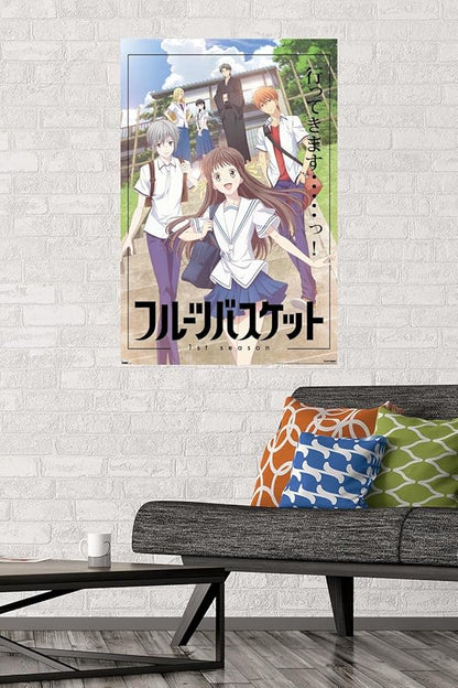 Trends International Fruits Basket - Key Visual Wall Poster, 22.375" x 34", Poster & Mount Bundle