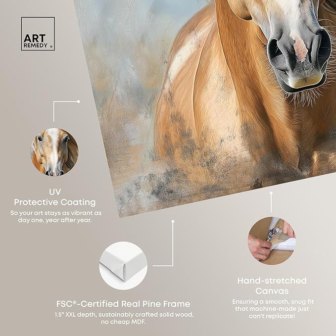 Art Remedy Rustic Rider Canvas Horse Wall Art, Gallery Wrapped, 20" x 20"