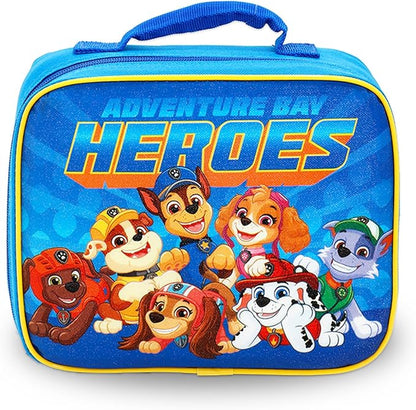 Paw Patrol Backpack and Lunch Box Set - Bundle with 16" School Backpack, Lunch Bag, Tattoos, Water Bottle, More | Paw Patrol School Bag for Kids, Boys, Girls