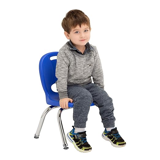 Learniture LNT-110-CSW-AS Structure Series Preschool Chairs, Red, green, Yellow, Blue (Pack of 4)