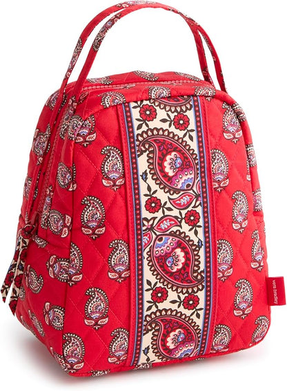 Premium Cotton Lunch Bag, Flowering Paisley Goji Berry, One Size