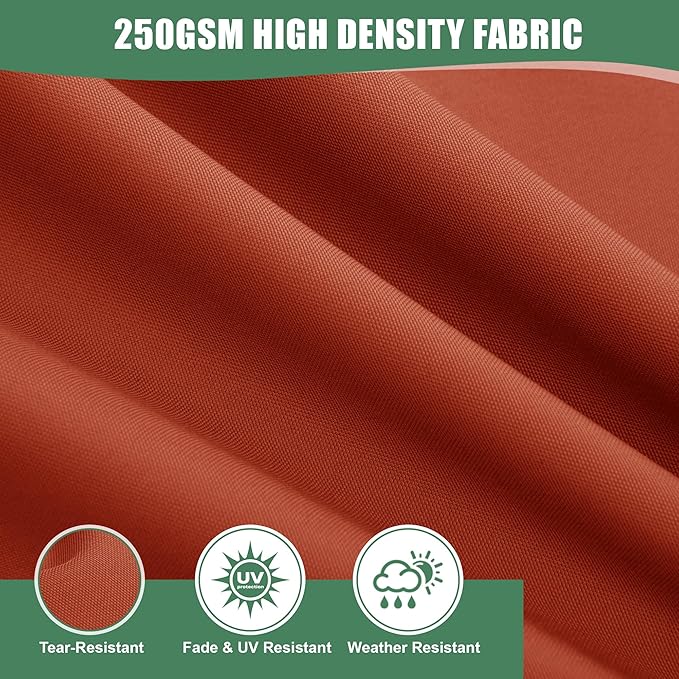 Chaise Lounge Cushions Outdoor Set of 4 - Waterproof and Fade Resistant Sun Lounger Replacement Cushions - Patio Lounger Pads with Removable Cover for Pool, Deck, 80 x 26 x 3 Inch, Rust