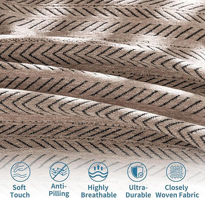 Nobildonna Sofa Cover Washable Soft Thicken Chenille Couch Cover with Tassel,Waterproof Sofa Slipcover for 3-4 Cushion Couch,Sectional Sofa,L-Shaped Furniture Protector Pet-Friendly,Brown 91"x150"