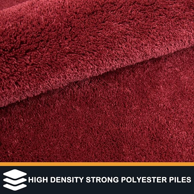 PURRUGS Dirt Trapping Door Mat 31.5" x 70", Non-Slip Machine Washable Entryway Rug, Dog Doormat, Indoor Front Door Mat, Super Absorbent Entry Rug for Muddy Shoes & Paws, Burgundy Red