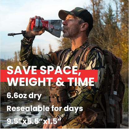 RecPak Performance Ultralight Instant Meals For Your Next Adventure | 700 Cal 42g Protein I Coffee (12-Pack)