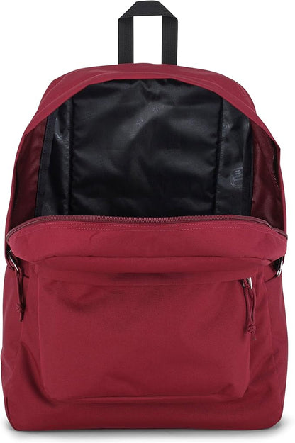 JanSport SuperBreak One Backpacks - Durable, Lightweight Bag with 1 Main Compartment, Front Utility Pocket with Built-in Organizer - Premium Backpack, Russet Red