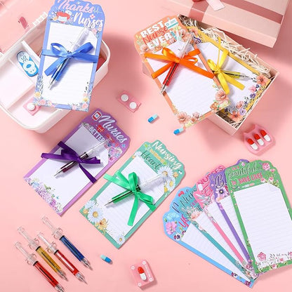 Tellingyou 30 Pcs Nurse Notepads with Pen Nurse Appreciation Gifts Nursing Student Sticky Notes Funny Nurse Memo Pads Bulk to Do List for Nurse Week Nurse Student Graduation Office Present Supply