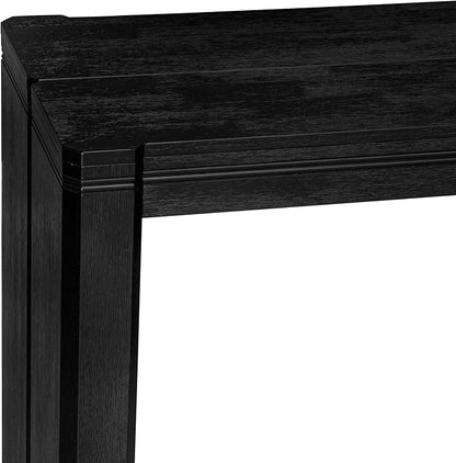 X12VE-006-50 - 13-piece Modern Dining Room Table Set a Rectangular Kitchen Table and 12 Dark Gotham Grey Linen Fabric Dining Chair, 39x120 Inch, Wire Brushed Black