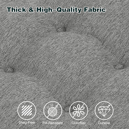 baibu Memory Foam Small Recliner Cushions with Lumbar Support Pillow Set, 18x16x4 Inch Dual-Layer Design Non-Slip Recliner Seat Cushion & Back Support Pillow for Reduce Hip & Lumbar Pain, Grey