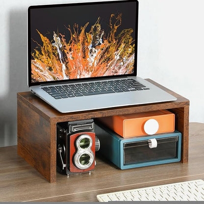 TEAMIX Higher Monitor Stand Riser-6.7 inch, Monitor Riser with Storage for Desk Small Monitor Stand TV/Screen/PC/Laptop Riser Computer Stand Desktop Shelf