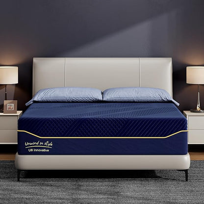 SDHYL King Mattress, 12 Inch Gel Infused Memory Foam Mattress for Good Sleep, Bed in a Box Mid Firm CertiPUR-US Certified & Fiberglass Free, Washable Cover, 80"*76"
