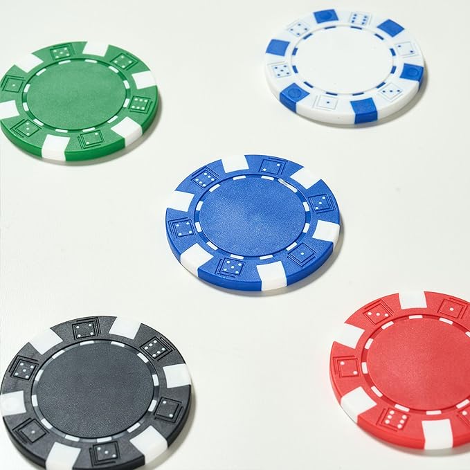 Boyzhood Poker Chips,Poker Set with Aluminum Travel Case,11.5 Gram Poker Chips Set for Texas Holdem Blackjack Gambling. (100Pcs)