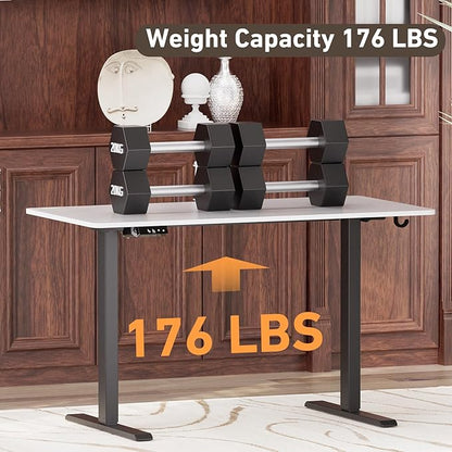 Ywin Electric Height Adjustable Standing Desk with Wheels, 63 x 24 inches Ergonomic Stand Up Desk for Home Office