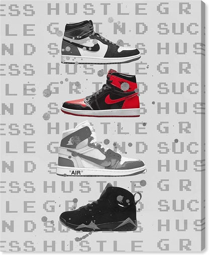 Hype Sneakers Gallery Wrapped Sneaker 1 Piece Canvas Wall Art, 20" x 24", Gallery Wrapped