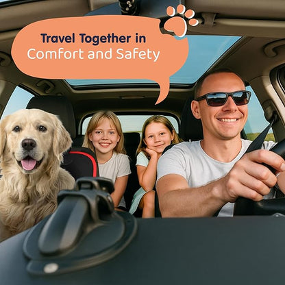 Front Seat Dog Cover for Car, Truck & SUV - Waterproof, Non-Slip Pet Car Seat Cover for Dogs - Durable, Easy to Install & Clean, Front Passenger Seat Protector for Pets & Vehicles