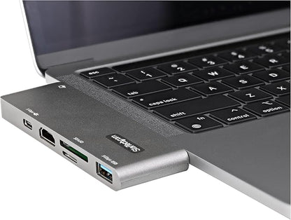 StarTech.com USB C Multiport Adapter for MacBook Pro/Air - USB Type-C to 4K HDMI, 100W Power Delivery Pass-Through, SD/MicroSD Slot, 2-Port USB 3.0 Hub - Portable USB-C Mini Dock (DKT30CMHSDPD)