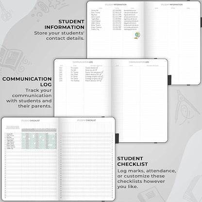 Clever Fox Teacher Planner – School Year Planner with Calendars & Lesson Plans – Book for Classroom & Homeschool Organization, A4 (Black)