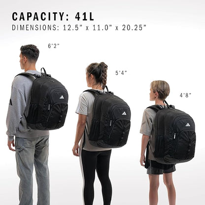 adidas Prime Backpack for Work, Travel Bag for Women and Men with Padded Compartment for Laptop